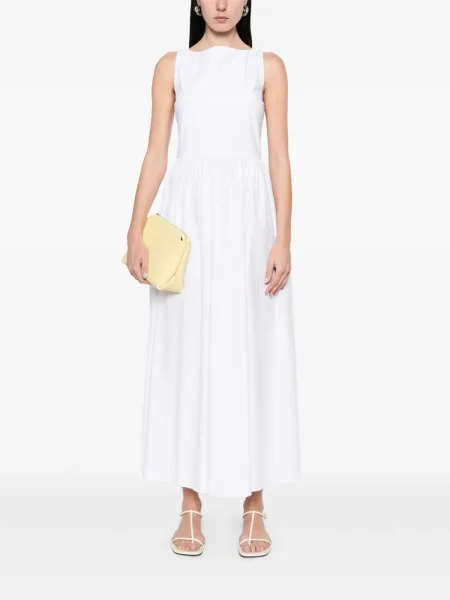 Rochie midi Matteau până la genunchi de costum alb