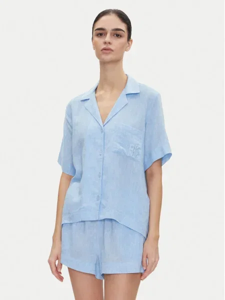 DKNY Pijama celest albastru