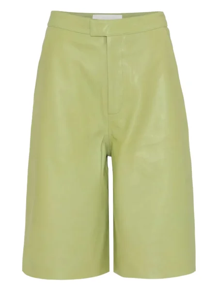 Szorty Remain skórzane zielone