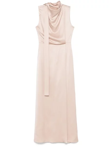 Rochie maxi Fendi de mătase de costum roz
