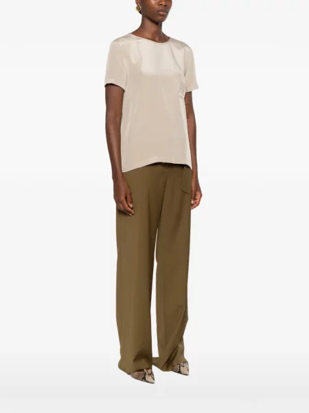 Tricou Max Mara cu broderie verde