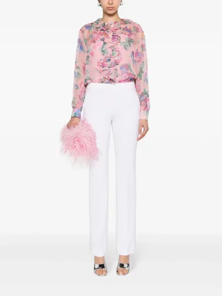 Gėlėtas raštuotas palaidinė Moschino rožinė