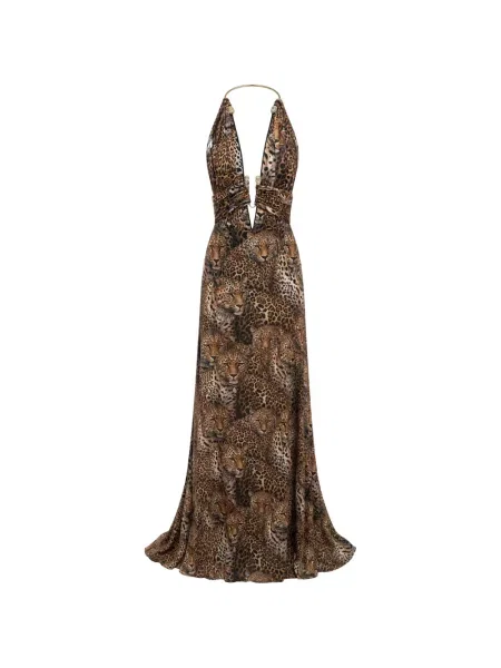 Lung rochie Philipp Plein cu model leopard maro