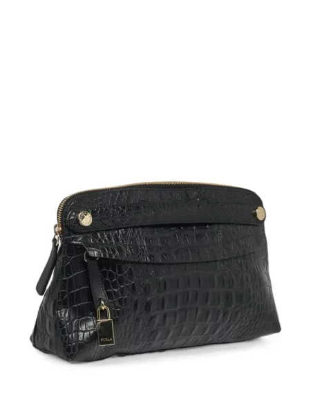 Geantă plic Furla din piele negru