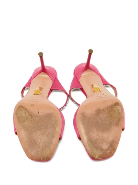 Sandale Aquazzura din satin roz