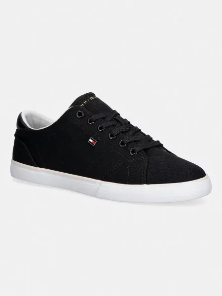 Tommy Hilfiger Teniși Th Low Profile Vulc Canvas negru