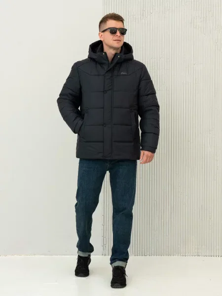 Классический пуховик City Fashion Classic синий