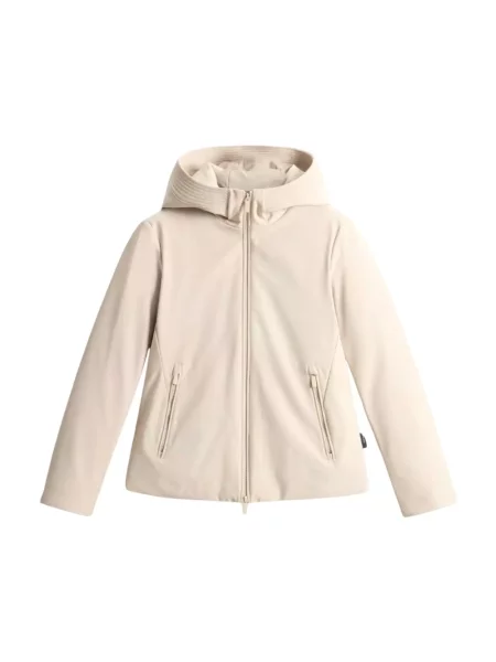 Parka Woolrich z kapturem beżowa