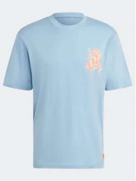 Adidas Футболка Graphic Glide T-Shirt Loose Fit блакитний