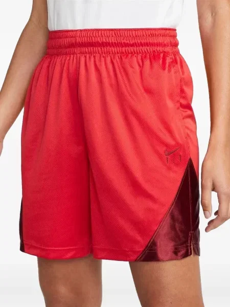 Pantaloni scurți Nike alergare cu talie înaltă în carouri albastru