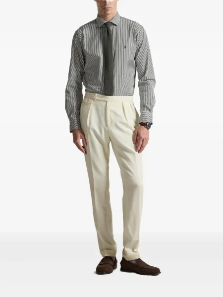 Dlouhá pruhovaná s límcem kšiltovka Polo Ralph Lauren modrá