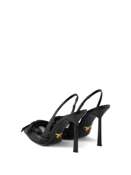 Pantofi cu toc Prada plasă negru