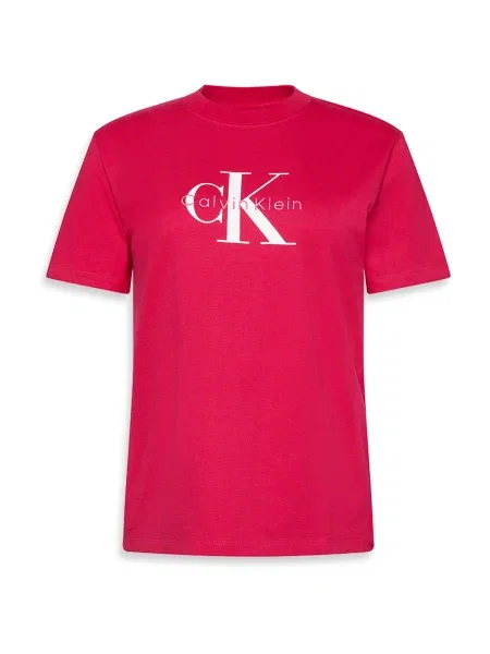 Calvin Klein Jeans Tricou Classic / roșu / alb roz