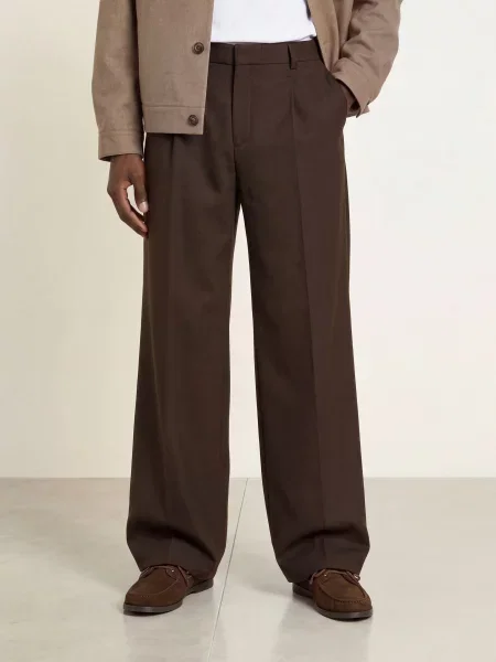 Hugo Chino Kalhoty Tari Regular Fit tmavě hnědá