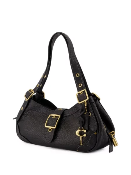 Geantă shopper Coach cu cataramă negru