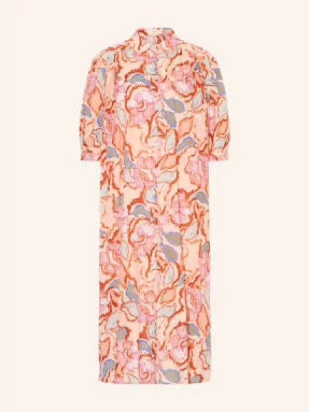 Suncoo Sukienka Koszulowa Cadix Z Rękawami rosa niebieska