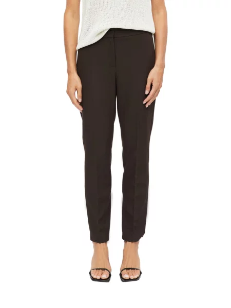 Spodnie garniturowe o kroju regular fit z elastycznym pasem S.oliver Black Label czarne
