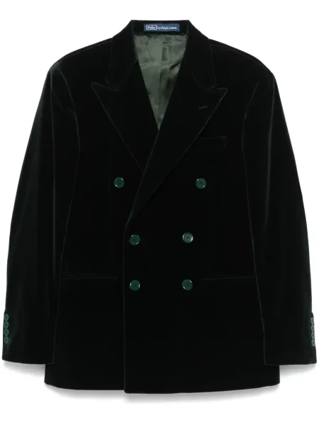 Sacou Polo Ralph Lauren de catifea în carouri albastru