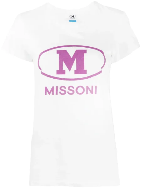 Tricou Missoni cu imagine alb
