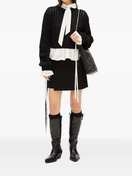 Fusta mini Ann Demeulemeester plic negru