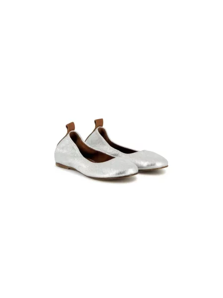 Balerinki Lanvin skórzane szare