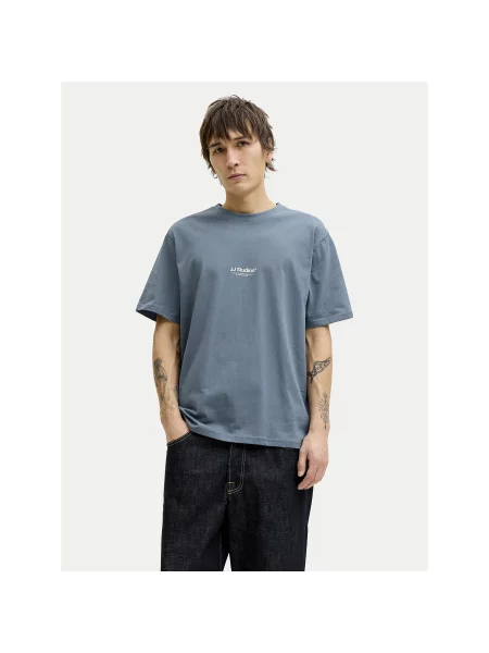 Jack & Jones Marškinėliai Paulos Relaxed Fit mėlyna