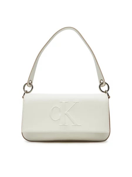 Crossbody torbica Calvin Klein Jeans bela