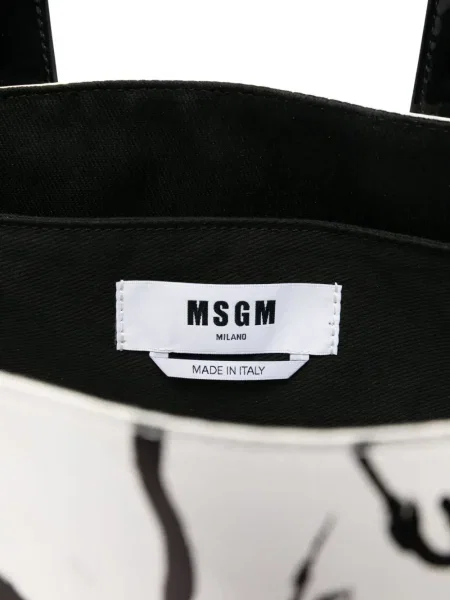 Geantă Msgm cu imagine alb