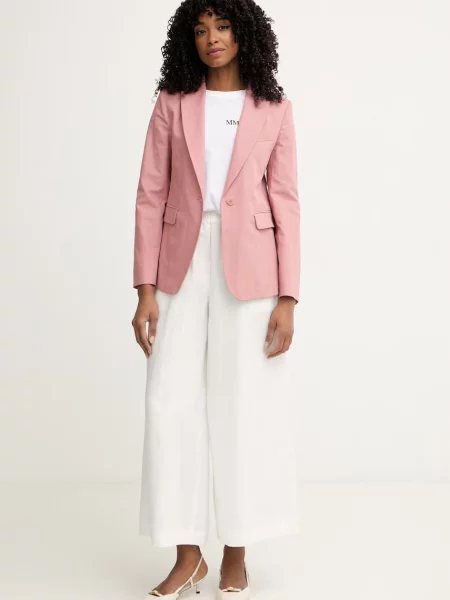 Weekend Max Mara однобортний піджак з додаванням льону ORCHE