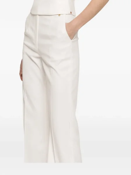 Pantaloni Nissa evazate alb