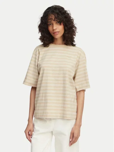 BOSS Tricou Eregular deschis bej