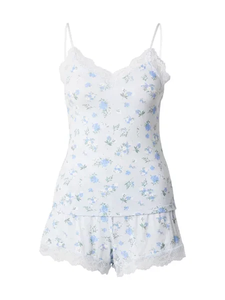 Hunkemöller Pantaloni scurți Nana azuriu / albastru pastel / verde alb
