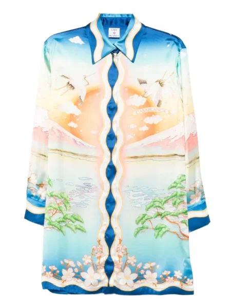 Rochie midi Casablanca cu imagine până la genunchi de costum albastru