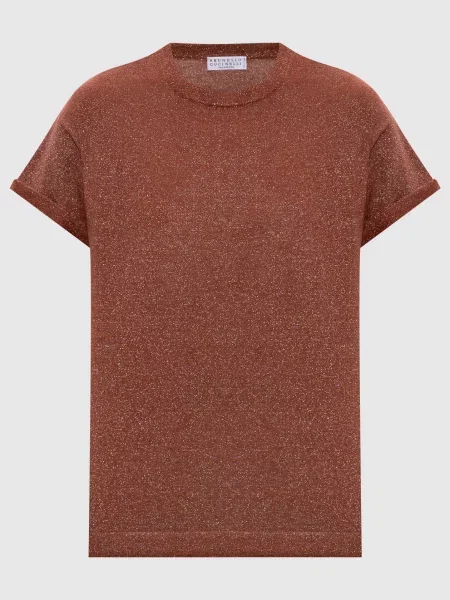 Футболка Brunello Cucinelli коричневая
