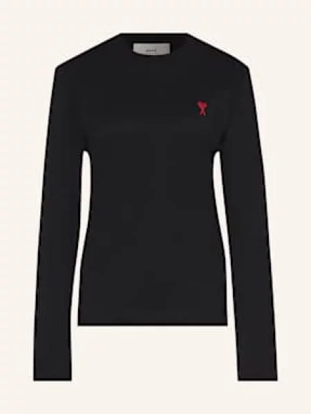 Ami Paris Koszulka Z Długim Rękawem schwarz czarna