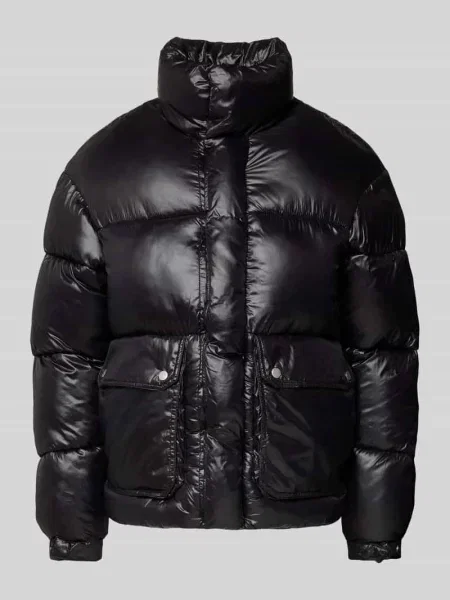 Kurtka w stylu puffer o kroju regular fit z z patką model YORK' Jack & Jones czarna