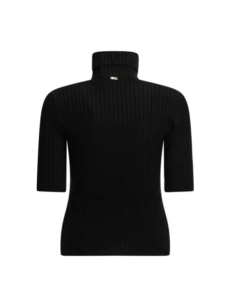Sweter z golfem Herno wełniany do golfa czarny