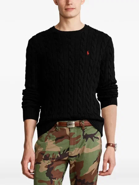 Tricou polo Polo Ralph Lauren cu autograf cu 5 buzunare în carouri gri
