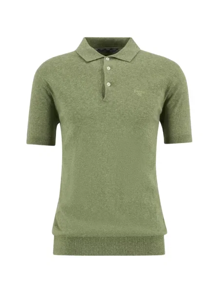 Tricou polo Barbour tricotate verde