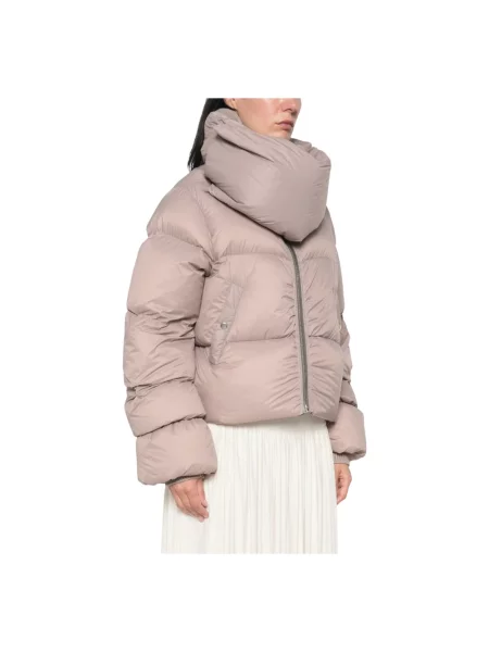 Kurtka Rick Owens z kołnierzem różowa