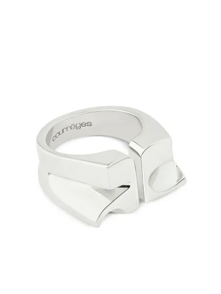Inel Courreges argintiu