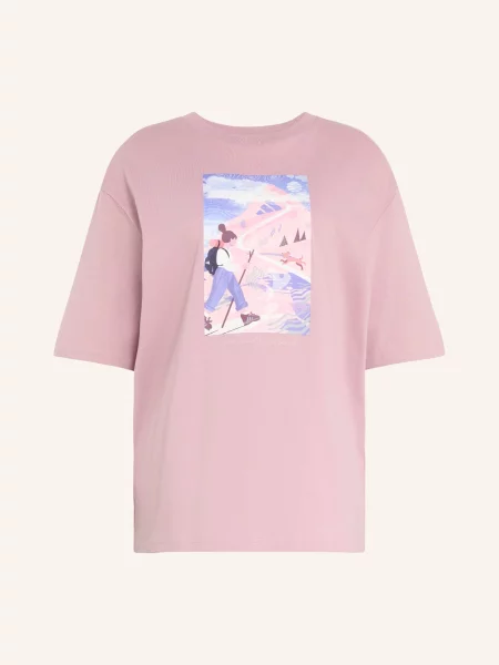 Adidas Terrex Oversized Tričko Terrex Secret Paths Ahead Graphic starorůžová / růžová modrá