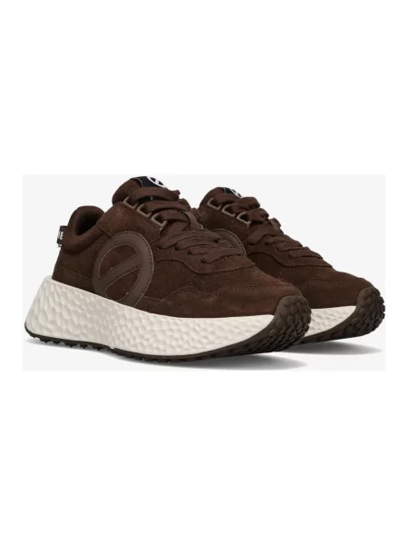 Sneakersy No Name skórzane brązowe