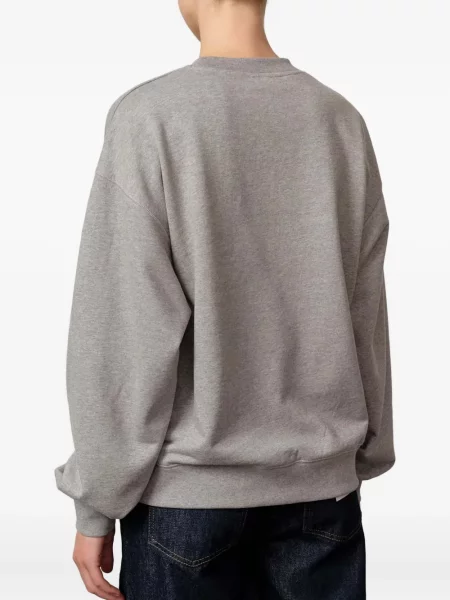 Haftowana bluza Herskind z okrągłym dekoltem szara