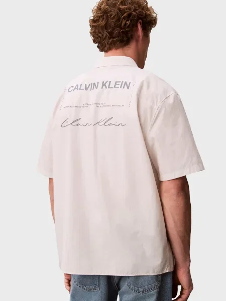Джинсовая рубашка Calvin Klein Jeans бежевый