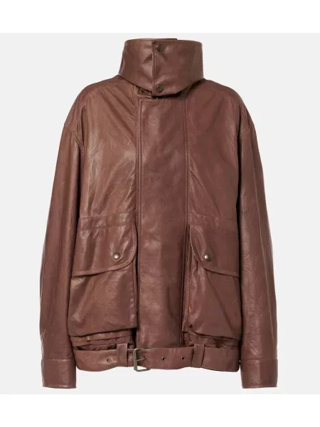 Geanta de piele Calvin Klein Collection maro