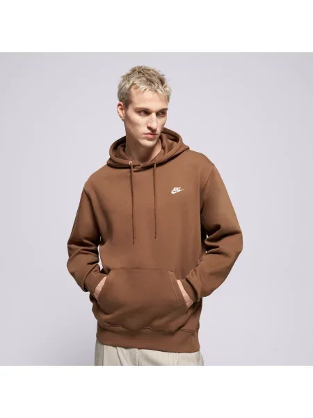 Nike Bluza Z Kapturem M Nk Club Bb Po Hoodie brązowa