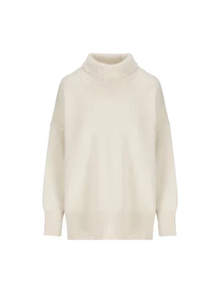 Sweter z golfem Chloe do golfa biały