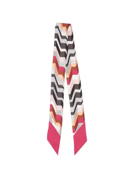 Fular Missoni de mătase alb