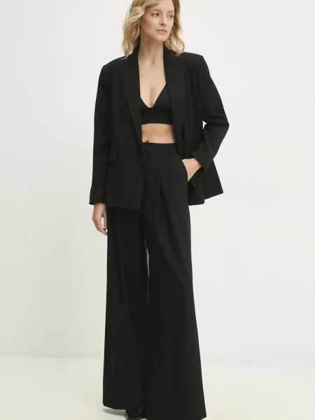 Піджак Answear Lab двобортний візерунок чорний